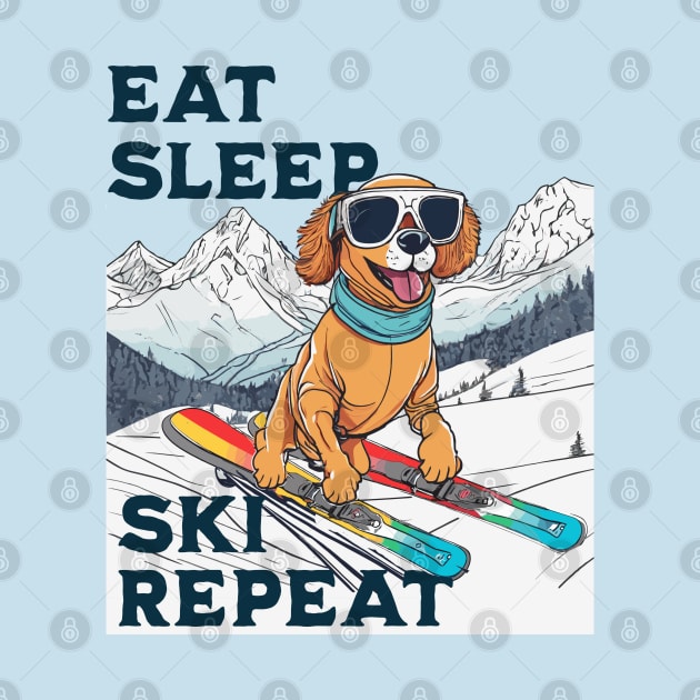 Eat Sleep Ski Repeat by Cheeky BB