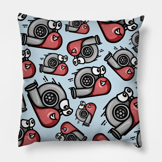 Turbo Snail - Red Sparkle Pattern Pillow by hoddynoddy