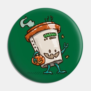 Pumpkin Spice Latte Bot Pin