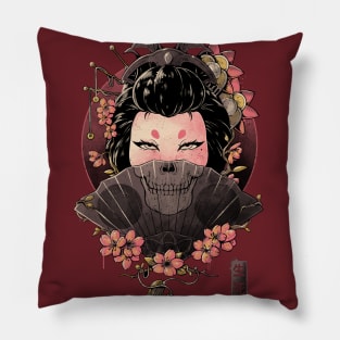 Death and Mystery - Skull Dark Geisha Gift Pillow