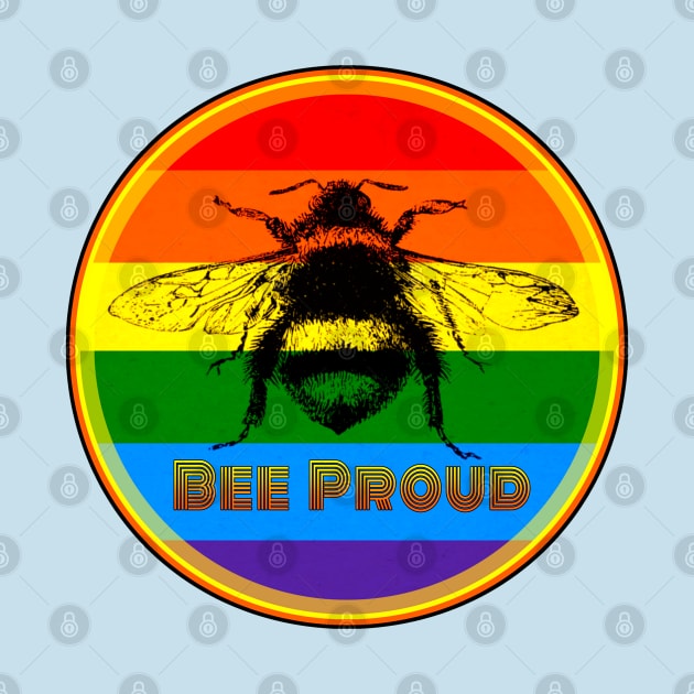 BEE PROUD. Celebrate Manchester Pride with this rainbow coloured bee design by Off the Page