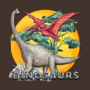 Watercolor Dinosaurs T-Shirt