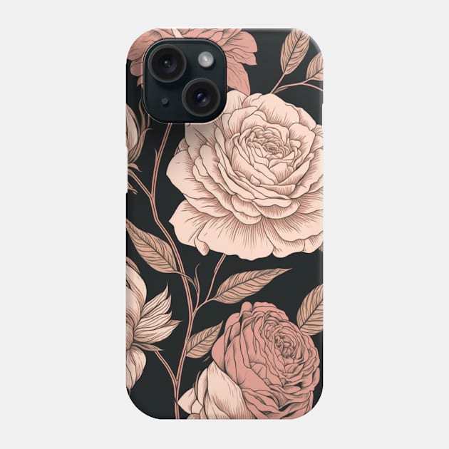 Floral Rose Pink Flowers Pattern Phone Case by Kertz TheLegend