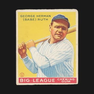 Babe Ruth 1933 Goudey (Yellow) Baseball Card T-Shirt