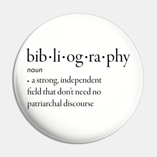 Bibliography Definition Pin