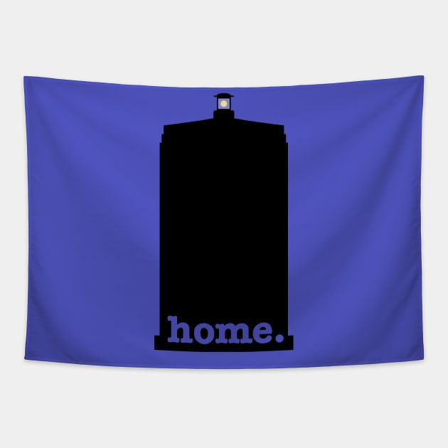 Home (Police Box Version 1) Tapestry by fashionsforfans