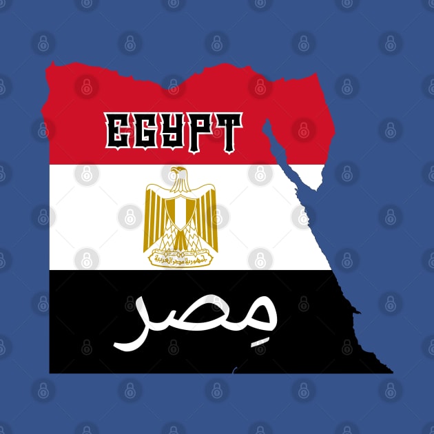 Egypt flag & map by Travellers