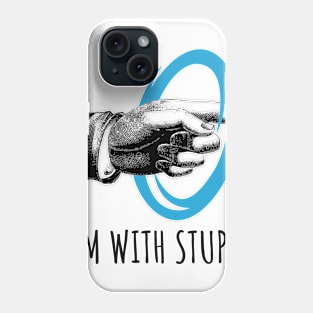 I'm with Stupid 2 - Light BG Phone Case