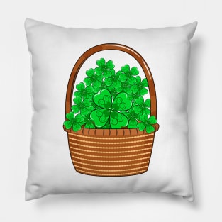 st patricks day shamrock basket Pillow