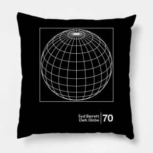 Dark Globe / Minimalist Graphic Design Pillow