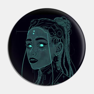 sci-fi fembot Pin