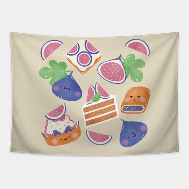 Fig Sweets and Desserts Tapestry by Figberrytea