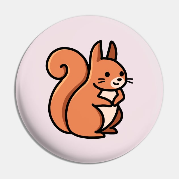 Red Squirrel Pin by littlemandyart