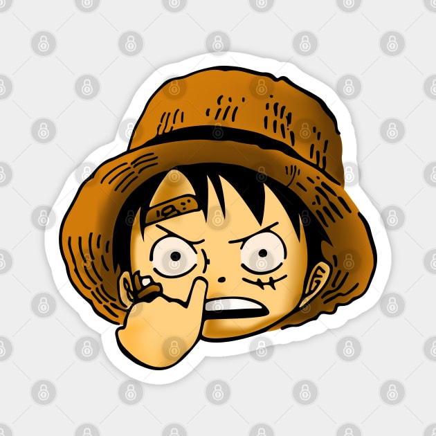 Luffy Childhood Magnet by sfajar