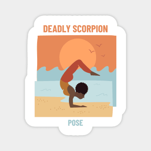 Deadly Scorpion Yoga Pose Magnet