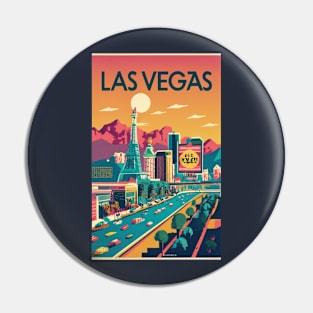 A Vintage Travel Poster of Las Vegas - Nevada - US Pin