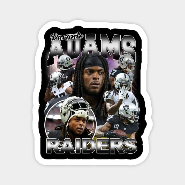 VINTAGE FOOTBALL 90S DAVANTE ADAMS BOOTLEG Magnet by Archer Expressionism Style