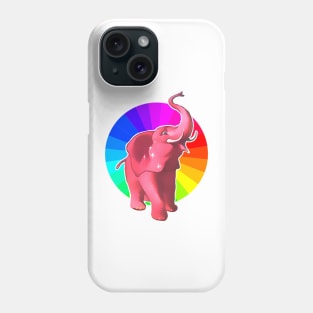 Pink Elephant Rainbow Phone Case