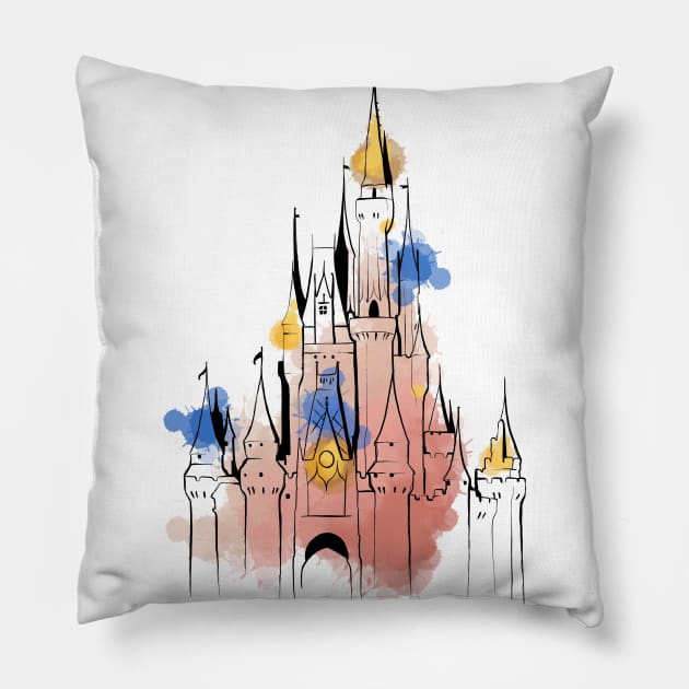 Magic Kingdom Pillow by Ginny Heart Lab