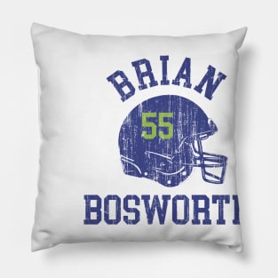 Brian Bosworth Seattle Helmet Font Pillow