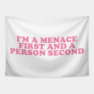 Menace First Person Second - Unisex Y2K Tapestry