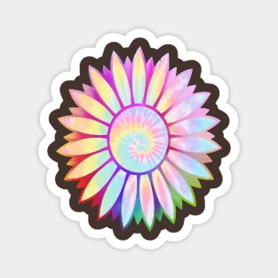 Tie Dye Sunflower Magnet