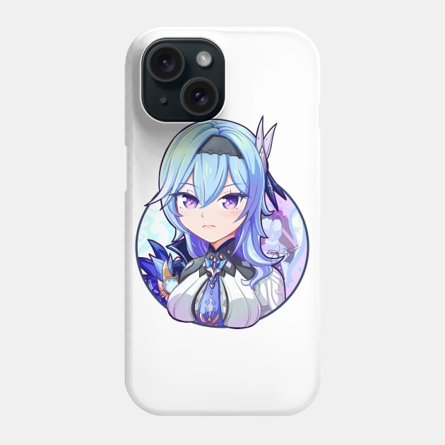 Anime fanart Genshin Impact Eula portrait Phone Case by KawaiiDreamyPixie