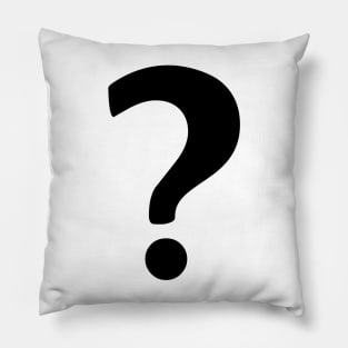 Big Black Question Mark Pillow