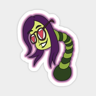 Snake Worm Mutant Girl Magnet