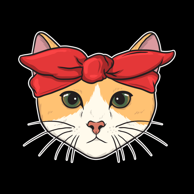 Cute & Adorable Gangster Bandana Cat Thug Kitty by theperfectpresents