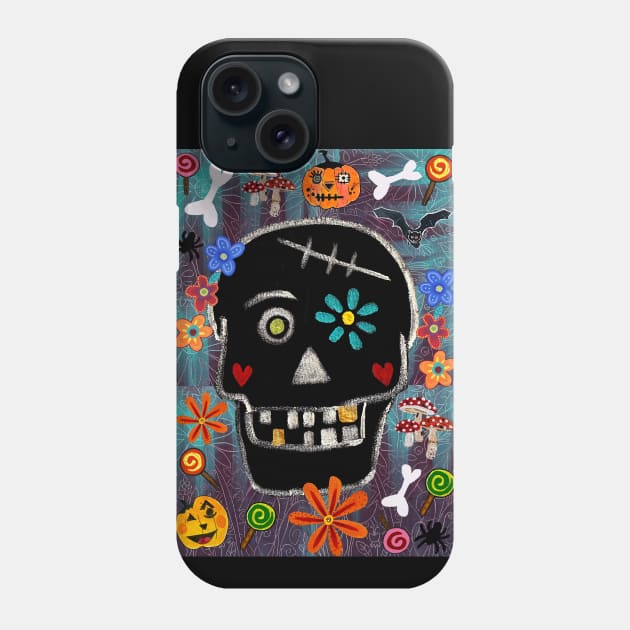 Halloween Skull Phone Case by MagaliModoux