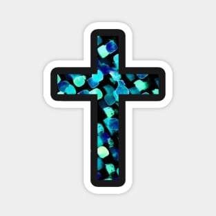 Polka Dots Easter Cross Design Magnet