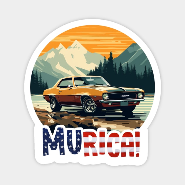 MURICA - Classic Cars i Magnet by mutu.stuff