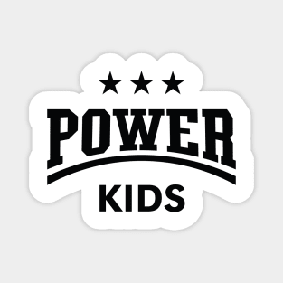 Power Kids (Children / Kiddies / Siblings / Black) Magnet