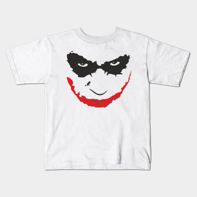 Joker Face Joker Heath Ledger Kids T Shirt Teepublic