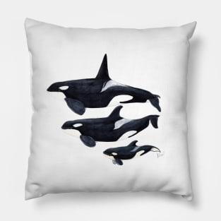 Orca family Pillow