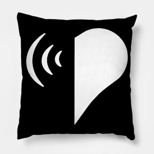 Half-heart radar v.1 (white) Pillow