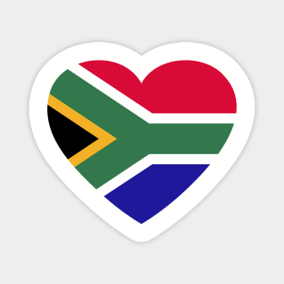 I Love South Africa // Heart-Shaped South African Flag Magnet