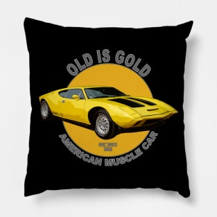 AMX American Muscle Car 60s 70s Old is Gold Pillow