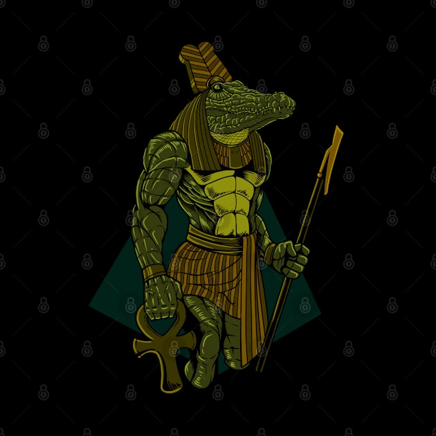 Egyptian god Sobek by Modern Medieval Design