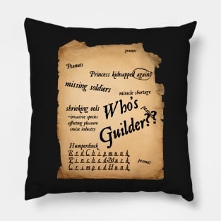 Who's Guilder? (parchment) Pillow