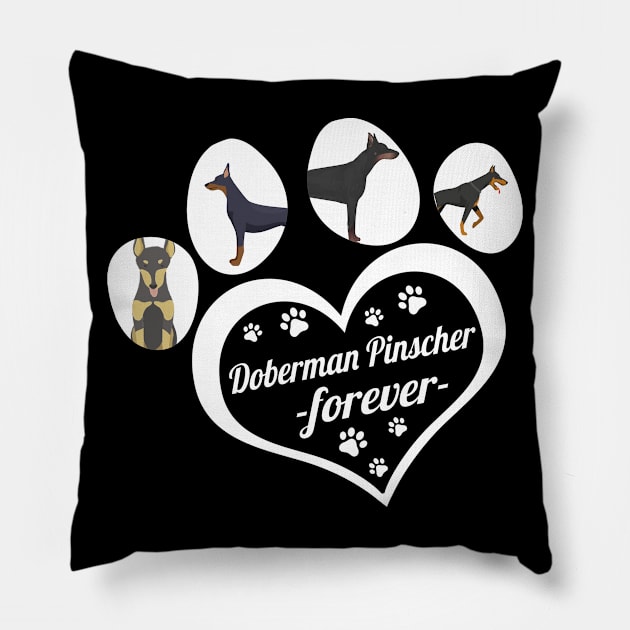 Doberman Pinscher forever Pillow by TeesCircle