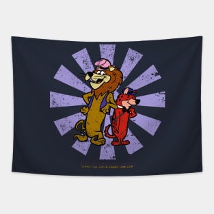 Lippy The Lion And Hardy Har Har Retro Japanese Tapestry