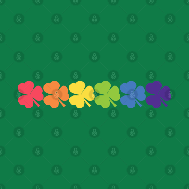 Six Rainbow Colored Shamrocks for St Patricks Day St Patricks Day T