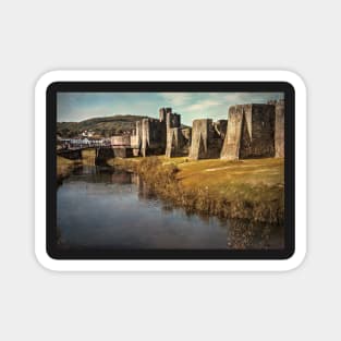 The Walls And Moat of Caerphilly Magnet