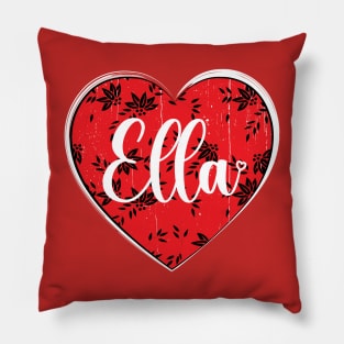 I Love Ella First Name I Heart Ella Pillow