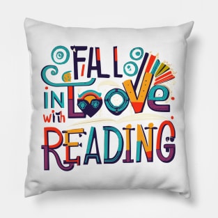 Fall In Love With Reading Book Autumn Pumpkins And Teachers Pillow