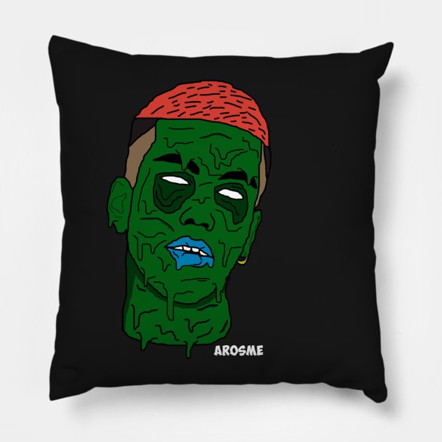 Sfera Ebbasta Grime Pillow by arosme