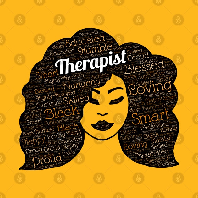 African American Black Woman Therapist Afro by blackartmattersshop