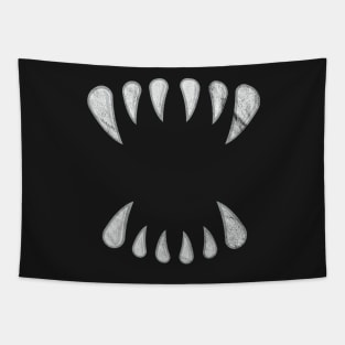 Halloween Monster Vampire Fangs Tapestry